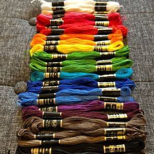 Multicolor Embroidery thread bundle